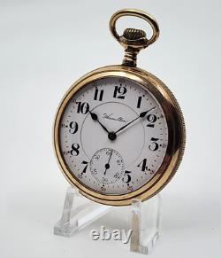 1913 Hamilton 992 16s 21j Railroad Grade Pocket Watch Gold Filled