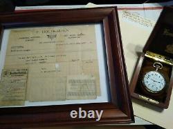 1915 14K Hamilton 950 Pocket Watch with box papers and orig receipt