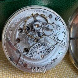 1915 Hamilton Grade 924 18S 17 Jewels Open Face Pocket Watch