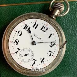 1915 Hamilton Grade 924 18S 17 Jewels Open Face Pocket Watch