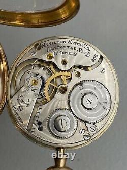 1915 Hamilton Model 2 Grade 956 17J 16S Pocket Watch Runs