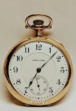 1915 Hamilton Pocket watch Model 2 Size 16s 17 Jewel Hinged Grade 956 Ticks