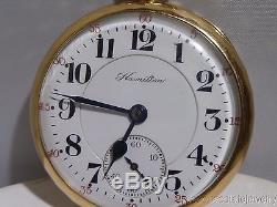1915s 14K Gold Hamilton Pocket Watch 992 16 Size 21 Jewel RR Grade Vintage