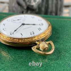 1916 Hamilton Grade 914 12S 17 Jewels Gold Filled Pocket Watch Serviced