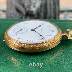 1916 Hamilton Grade 914 12S 17 Jewels Gold Filled Pocket Watch Serviced