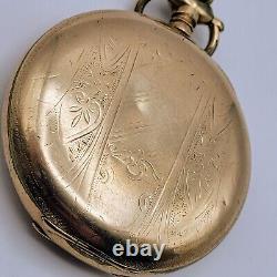 1916 Hamilton Grade 974 16S 17 Jewels Gold Filled Pocket Watch Running