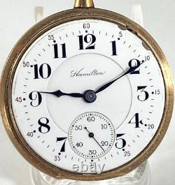 1917 Hamilton 992 16s 21j Model 2 Pocket Watch, Running, Nice Condition