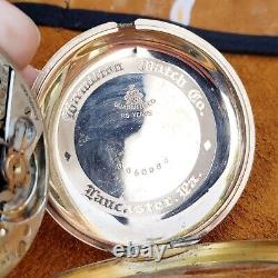 1917 Hamilton Pocket Watch, 17J Grade 956, Signed Case, Size 16, CLEAN