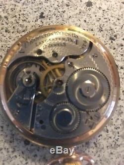 1918 Hamilton Pocket Watch. 17 Jewel Adjusted 974 Electric Special. 10k Gold F