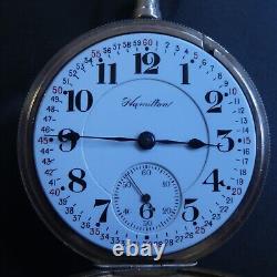 1918 Hamilton Railroad Grade 992 Model 2 Pocket Watch Montgomery 21J 16s WORKS