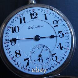 1918 Hamilton Railroad Grade 992 Model 2 Pocket Watch Montgomery 21J 16s WORKS