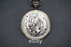 + 1919 HAMILTON GRADE 924 18s Lever Set Pocket Watch WithSTERLING SILVER Case! +