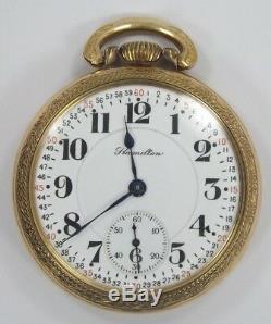 1919 Hamilton 992 21 Jewel Railroad Pocket Watch (t1114)
