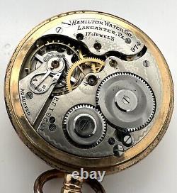 1920 Hamilton 16s Pocket Watch 17j Grade 974 20yr Gold Filled R. R. Case