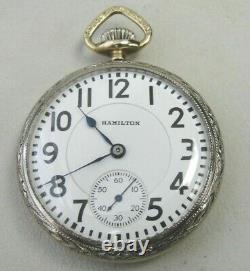 1921 Hamilton 16s, 21j, RR Grade 992, Model 2 Two Tone GF Case OF Pocket Watch