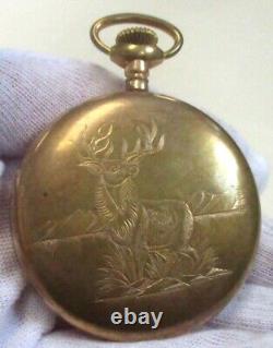 1921 Hamilton 974 Serial #1611456 Size 16s 17 Jewels Engraved Pocket Watch