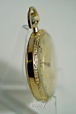 1922 Hamilton Grade 910 Model 1 17 Jewels 12 Size White GF Pocket Watch Runs