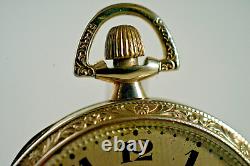 1922 Hamilton Grade 910 Model 1 17 Jewels 12 Size White GF Pocket Watch Runs