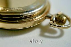 1922 Hamilton Grade 910 Model 1 17 Jewels 12 Size White GF Pocket Watch Runs