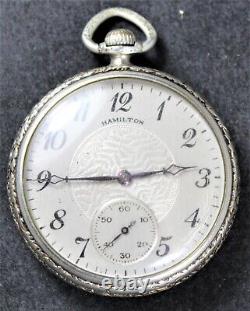 1922 Hamilton Grade 974 16s 17j 14k Gold Filled Pocket Watch Parts/Repair