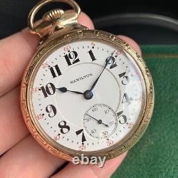 1922 Hamilton Grade 978 16S 17 Jewels Gold Filled Pocket Watch