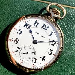 1922 Hamilton Grade 992 16S 21 Jewels Railroad Grade Pocket Watch Excellent