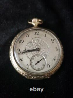 1922 Hamilton Pocket Watch Grade 956 Beautiful Double Case 17 Jewels