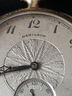 1922 Hamilton Pocket Watch Grade 956 Beautiful Double Case 17 Jewels