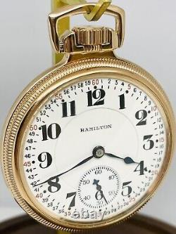 1923 Hamilton 16S 21J Grade 992 Mainliner Railroad Pocket Watch Great Runner