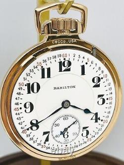 1923 Hamilton 16S 21J Grade 992 Mainliner Railroad Pocket Watch Great Runner