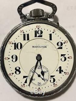 1923 Hamilton 992 16S 21J Pocket Watch Railroad Display Salesman Case Accurate