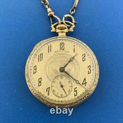 1923 Hamilton Gold Filled Grade 912 Open Face WithFob Non-Working Pocket Watch