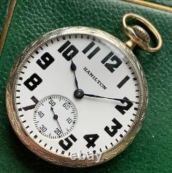 1923 Hamilton Grade 992 16S 21 Jewels Two Tone Gold Filled Case Pocket Watch