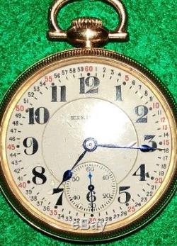 1924 Hamilton 992L 21j Size 16s 10k gold filled Montgomery Dial Bar over Crown