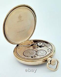 1925 HAMILTON 17J 12s Gr 912 Open Face 14k Gold Filled Pocket Watch Runs