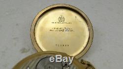 1925 Hamilton 10k Gold Filled 992 16s 21j Railroad Pocket Watch Running