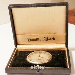 1925 Hamilton 14K Golf Filled Pocket Watch Original Case Open Face 17J 12 Size