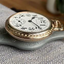 1925 Hamilton 992 16S 21 Jewels RR Pocket Watch Bar Over Crown Serviced & EX