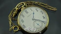 1926 Antique14k gold filled Hamilton 912 Pocket watch & include chain