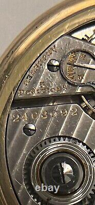 1926 HAMILTON 992 21 Jewels RR GRADE in Original BAR OVER CROWN CASE 16s RUNS