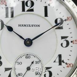 1926 Hamilton 21 Jewel RAILROAD Grade 992 Pocket Watch 16s Bar Over Crown Case