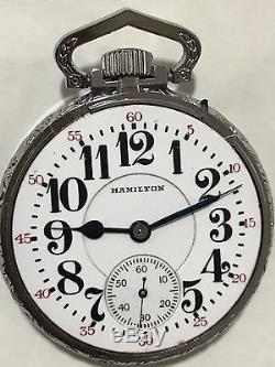 1926 Hamilton 992 16S 21J Pocket Watch Railroad Display Salesman Case Accurate