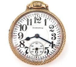 1926 Hamilton 992 16s 21j 5 Adjusts Railroad Grade 10k Gf Pocket Watch