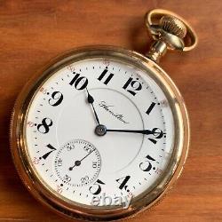 1926 Hamilton Grade 974 16S 17 Jewels Gold Filled Pocket Watch