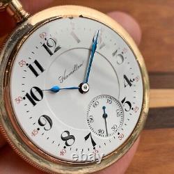 1926 Hamilton Grade 974 16S 17 Jewels Gold Filled Pocket Watch