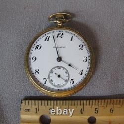 1926 Hamilton Grade 974 16s 17j Open Face GF Pocket Watch AS IS SPECIAL C727