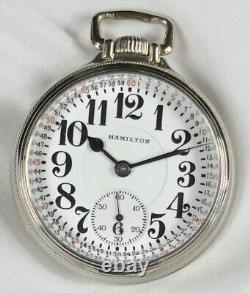 1926 Hamilton Grd 950 Mod 3 16s 23j RR Grade Pocket Watch Monty Dial 14KWGF Case