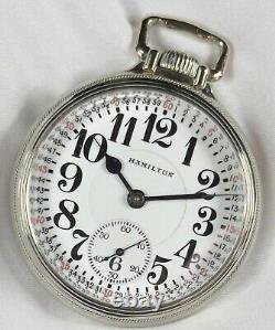 1926 Hamilton Grd 950 Mod 3 16s 23j RR Grade Pocket Watch Monty Dial 14KWGF Case