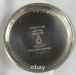 1926 Hamilton Grd 950 Mod 3 16s 23j RR Grade Pocket Watch Monty Dial 14KWGF Case