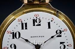 1926 Hamilton Railroad Grade 992 Model 2 Pocket Watch 16S 21 Jewel Running NICE